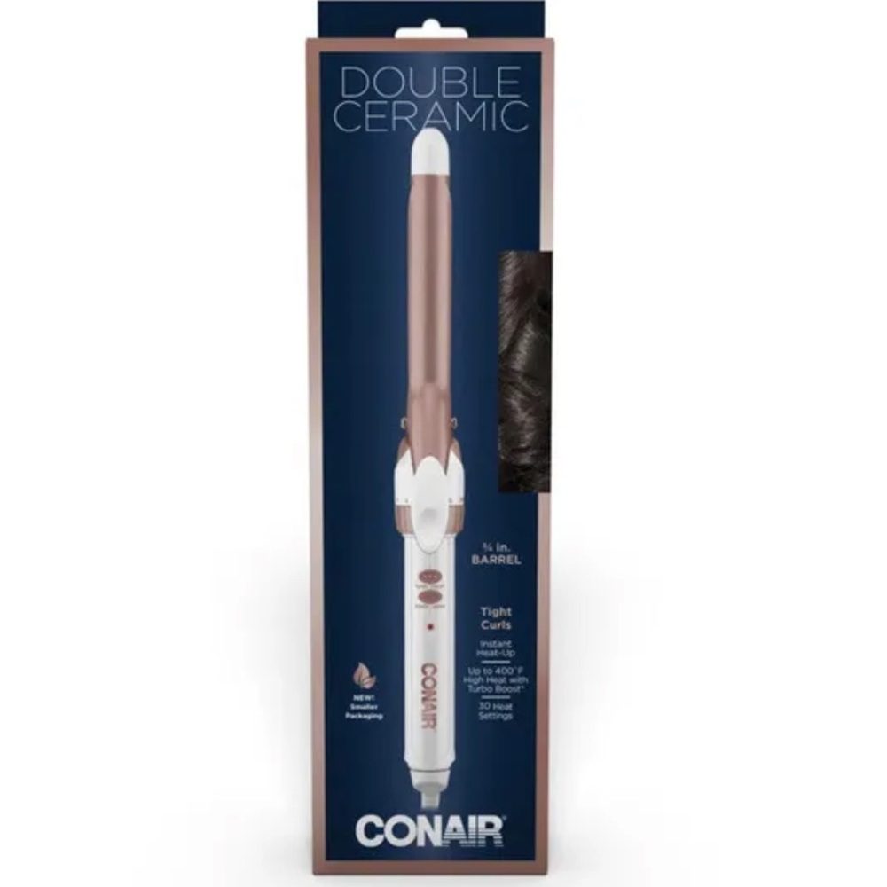 Conair Double Ceramic 3/4-Inch Curling Iron New in Box